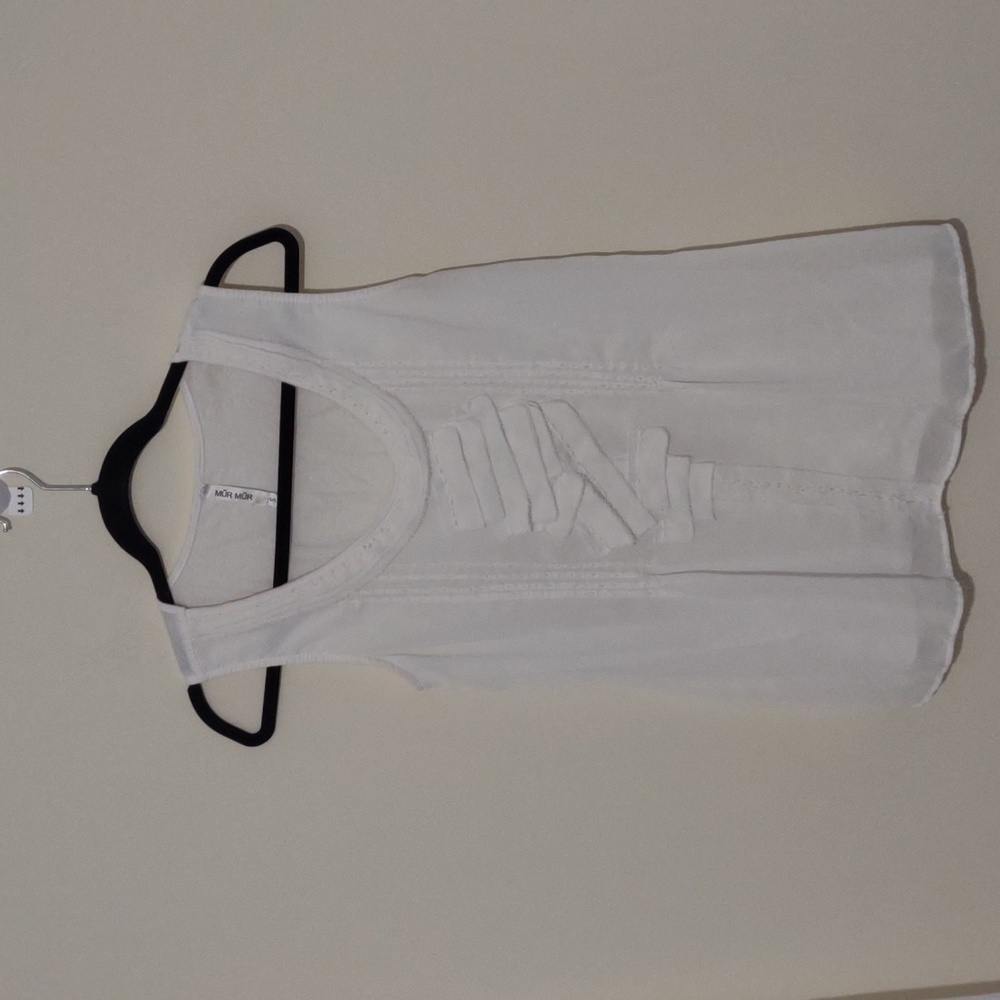 Mur Mur White blouse with‎ ruffle detail Size Small Angelcore Lightweight Boho